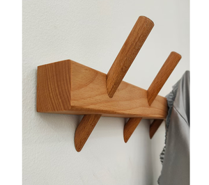 4 Pieces Handmade Solid Wood <b>Wall</b> Mount <b>Hooks</b> Hander For home Purse <b>Key</b> Cap Umbrella hanging Holder In hot Sale - Product Image 3