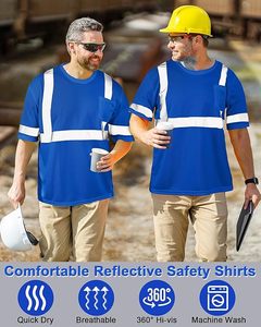 Camisa de Seguridad de Alta Visibilidad, Impermeable, de Dos Tonos, Manga Larga, 100% Poliéster, Reflectante, Superventas - Product Image 6