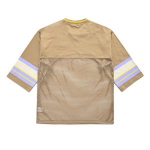 เสื้อเบสบอลคอวีผ้าตาข่าย แขนสามส่วน ลายทาง ระบายอากาศได้ดี น้ำหนักเบา เสื้อผ้ากีฬาสำหรับผู้ใหญ่ แบบ unisex - Product Image 6