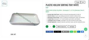 Bandeja de clasificación hueca de plástico blanco de 4 x 2.5 pulgadas para herramientas de joyería y fabricación de joyas |   N.º de artículo GS-97 - Product Image 3