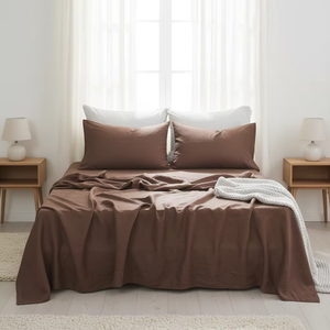 Ropa de Cama de Lino Natural 100% Puro, Juego de Sábanas Planas y Ajustables de Tela de Lino para el Hogar - Product Image 1