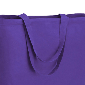Custom Logo Printed Breathable <b>Canvas</b> Bag 100% Cotton Heavy Duty <b>Large</b> Shopping Shoulder Pocket Zipper Closure - Product Image 5