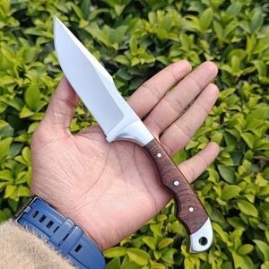 Couteau de chasse et de dépecage artisanal en acier D2 de qualité industrielle, 9 pouces, à pointe tombante, avec manche en bois et étui en cuir, par Ahmad Fabric - Product Image 4