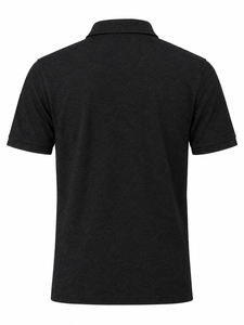 Polo pour homme 100% coton, col montant, manches courtes, motif imprimé, tricoté, coupe classique, vêtement décontracté - Product Image 2