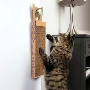 Rascador para Gatos Colgante de Cartón Corrugado de Lujo SmartyKat con Tecnología de Infusión de Catnip - Embalaje de Cartón Marrón Individual - Product Image 1