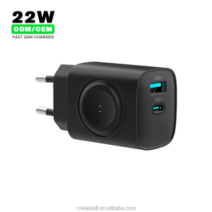 شاحن لاسلكي PD 22 واط <span class=keywords><strong>2</strong></span> في 1 متعدد المنافذ شاحن حائط محول شحن سريع لساعة سامسونج غالاكسي/iWatch - Product Image 3