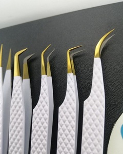 Juego de Pinzas de Precisión para Pestañas de Acero Inoxidable con Espejo y Tijeras, Herramientas con Recubrimiento Arcoíris para Extensión de Pestañas - Product Image 6