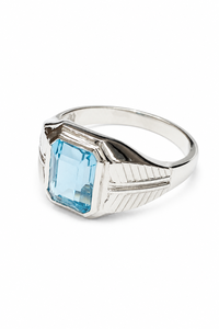 Swiss Blue Topaz <b>Ring</b> in 925 Sterling Silver KLSR12390 - Product Image 2
