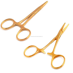 กรรไกรผ่าตัดเคลือบทองคำ ยี่ห้อ WORLD PRECISION SURGICAL ปลายตรง พร้อมที่หนีบห้ามเลือดแบบใช้มือ ชุดเครื่องมือผ่าตัดกระดูกและข้อ ได้รับมาตรฐาน CE - Product Image 1