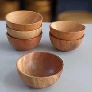 BLUE LOTUS <b>FARM</b> American Style Polished Wood Bowl-BPA Free Eco-Friendly Home Dining Bowl for Kitchen Use - Product Image 3
