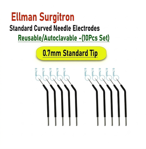 Electrodos de Aguja Curva Estándar Reutilizables Ellman Surgitron de 0.7mm, Instrumentos Quirúrgicos de Acero Inoxidable para Electrocirugía por Radiofrecuencia - Product Image 6