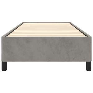 โครงเตียงกำมะหยี่สีเทาอ่อนรูปทรงสี่เหลี่ยมผืนผ้าขนาด Twin XL หุ้มเบาะ ประเภทสินค้า - Product Image 5