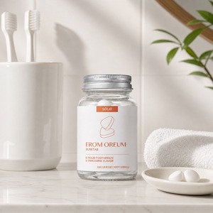 [FROM OREUM] Pasta de Dientes Sólida para Hoteles, Sabor Mandarina de Jeju, 60 Tabletas para Baños de Huéspedes - Product Image 2