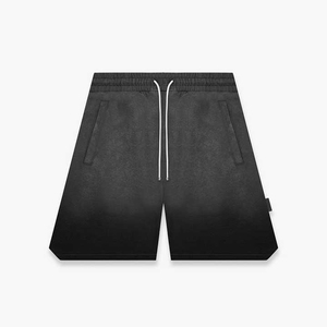 Shorts Bermuda en Coton Noir pour Homme, Taille Mi-Haute, Cordon de Serrage, Décontracté avec Poches, Tissu Respirant - Product Image 1
