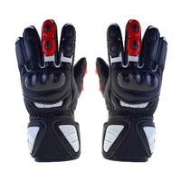 Guantes de Motocicleta Impermeables Compatibles con Pantalla Táctil, Acolchados y Reforzados con Cuero Genuino, para Deportes al Aire Libre, Alpha Racing, Nueva Tendencia