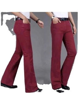 Pantalones de Hombre de Cintura Alta con Bordado, Pantalones Casuales de Corte Bootcut, Pantalones Rectos de Corte Regular, Ropa Casual - Product Image 5