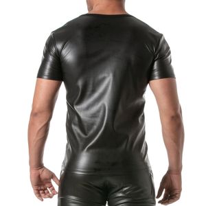 Veste en cuir effet noir Kinky, coupe ajustée, pour homme, style fetish, tenue de club, sexy, soirée, écologique, imperméable, tendance - Product Image 6