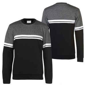 เสื้อสเวตเชิ้ตคอกลมผู้ชาย ทรงปกติ ผ้าถักผสมโพลีเอสเตอร์และคอตตอน สไตล์ลำลอง สีสันตัดกัน เหมาะสำหรับใส่ในฤดูใบไม้ร่วง - Product Image 2