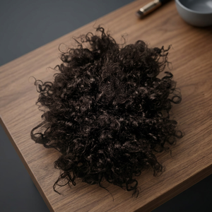 ท็อปเปอร์ผมแท้ Taz Hair BD แบบลูกไม้ด้านหน้า ผมเรมี่ ผมอินเดีย แบบหยิกฟู ฐานโมโน ความหนาแน่น 130% ดีไซน์กลางศีรษะ ปมมองไม่เห็น - Product Image 5