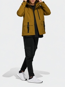 Blouson Bomber Homme Couleur Unie Fermeture Éclair Coupe-Vent Décontracté Automne Coupe Classique Extérieur Toile Nylon Logo Avant - Product Image 3