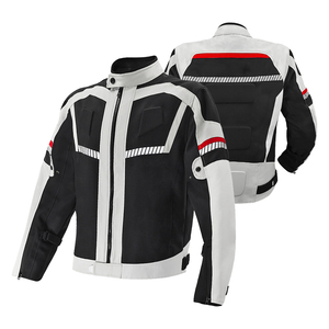 Motorcycle & Auto <b>Racing</b> Wear Men's Full Sleeve Motorcycle <b>Jacket</b> Black White Reflective Stripes Windproof Men's <b>Jackets</b> - Product Image 1