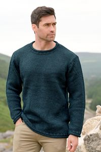 Pull en laine signature avec motifs tricotés personnalisés, manches longues, pour homme et femme, avec marque privée - Product Image 3