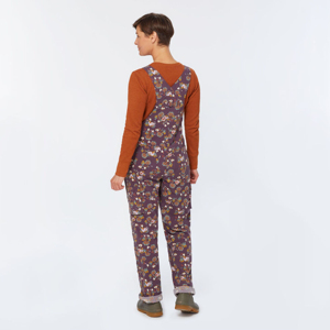 Women's Solid <b>Floral</b> Print Denim Overalls Mid Waist Regular Fit Casual Elegant Y2K Style Summer 100% Cotton Waterproof - Product Image 5