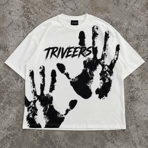 เสื้อยืดโอเวอร์ไซส์ผู้ชาย Triveers แบบเรียบ พร้อมลายพิมพ์ตามสั่ง แขนสั้น คอกลม ผ้าฝ้าย 100% แห้งเร็ว ระบายอากาศได้ดี - Product Image 1
