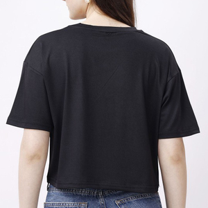 T-shirts courts décontractés à manches mi-longues et épaules tombantes, personnalisables avec logo, coupe oversize, pour femmes - Vente en gros - Product Image 3