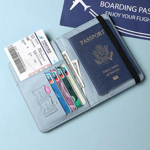 Fashion Leather PU Passport <b>Holder</b> RFID Blocking <b>Card</b> Covers Case Slots Protector Travel <b>Wallet</b> Elastic Porta Passport Elastic - Product Image 1