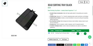 Plateau de tri de perles noir, outils de bijouterie, plateau organisateur de perles 7 x 4 pouces pour la fabrication de bijoux, outils de bijouterie |   Numéro d'article GS-94 - Product Image 3