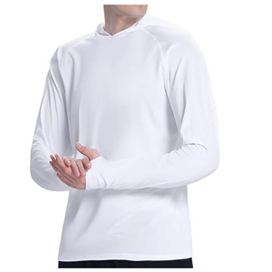 High Quality Men's UPF 50+ Hoodie <b>Long</b> <b>Sleeve</b> <b>Shirts</b> UV Protection <b>Shirt</b> SPF Rash Guard Quick Dry Hooded <b>Compression</b> <b>Shirts</b> - Product Image 3