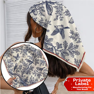 Bufanda de Seda de Poliéster con Estampado Personalizado a Precio de Fábrica, Chal Ligero y Suave para Mujer - Product Image 1