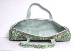 Block Printed Double Large Quilted 100% Cotton <b>Waterproof</b> Toiletry <b>Bag</b> Makeup Cosmetic Travel <b>Bags</b> Pockets Christmas Gift for - Product Image 4