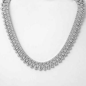 Collar de Diamantes Cultivados en Laboratorio de Alta Moda en Oro Blanco de 14K y 27.00 Ct, Exclusivo para Mujer, Joyería Fina de Lujo con Certificado IGI, Regalo - Product Image 1