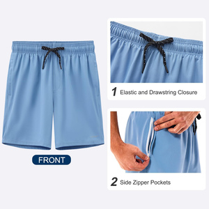 Swim <b>Trunk</b> Short <b>Men's</b> Breathable Swimming Shorts Custom Logo Drawstring Closure Customizable Colors Swim <b>Trunk</b> Short <b>Men's</b> - Product Image 4