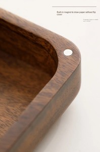 High Quality Walnut Solid Wood Tissue Box <b>Pebble</b> Tissue Holder Side Organizer Vintage Style Tableware Living Bathroom Office - Product Image 4