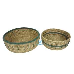 Plateau de service et de rangement décoratif en jonc de mer tressé à la main, écologique, qualité commerciale, pour cuisine, table basse, hôtel - Offre Spéciale Vietrustic - Product Image 2