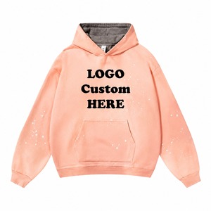 Sudadera con Capucha Extra Grande con Logotipo Personalizado, Unisex, Color Durazno, Diseño Casual con Bolsillos - Product Image 4