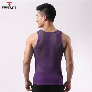 Factory Price Breathable <b>Men</b> Sports Mesh Sleeveless Mesh <b>Singlets</b> <b>for</b> <b>Men</b> Transparent Vest <b>for</b> Sale Transparent Vest - Product Image 5