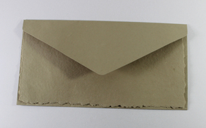 Carte de vœux personnalisée professionnelle, enveloppe cadeau, papier recyclé fait main, 250 g/m², bord festonné, avec enveloppe assortie - Product Image 1