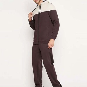 Survêtement de luxe pour homme, collection automne-hiver, bicolore, manches raglan, fermeture éclair personnalisée, ensemble deux pièces (hoodie et pantalon de survêtement), logo personnalisé, OEM - Product Image 5