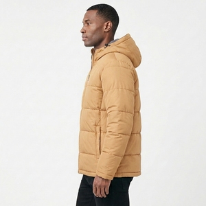 Men's Full Zip Hooded <b>Padded</b> Jacket Warm Quilted Winter Outerwear for Cold Weather - Product Image 5
