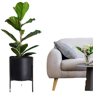 Pot de fleurs en métal fait main, design moderne, noir, de qualité supérieure, pour la maison et le jardin, très vendu, nouveau pot de fleurs fantaisie - Product Image 3