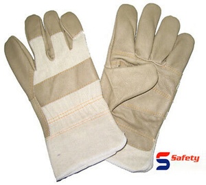 Gants de travail en cuir fendu, gants de protection des doigts pour travaux industriels, sécurité des mains, vente en gros, - Product Image 3