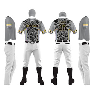Ensemble uniforme de baseball personnalisé sublimé, respirant, anti-humidité, à manches courtes, pour équipe, fournisseur OEM - Product Image 1