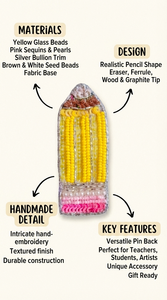 Patch brodé perlé pour vêtements, applique décorative à sequins, accessoires de confection DIY, motif thème scolaire - Product Image 6