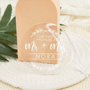 ของขวัญวันครบรอบความรักโรแมนติกอะคริลิคใสลายนูนเครื่องประดับส่วนตัวในกล่องไม้ของขวัญที่กำหนดเองสำหรับคู่บ่าวสาว - Product Image 6