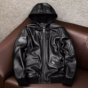 2026 Trending <b>Men</b> <b>Leather</b> <b>Jacket</b> Genuine <b>Leather</b> <b>Jacket</b> for Bulk Production Manufacturer - Product Image 6