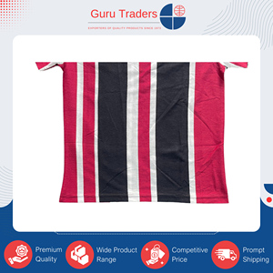 ผู้นำด้านการขายเสื้อยืดแขนสั้นลายทางแนวตั้งสำหรับเด็กผู้ชาย คุณภาพดีที่สุด 100% ย้อมสีด้วยเส้นด้าย จากผู้ขายชาวอินเดียโดยตรง - Product Image 2